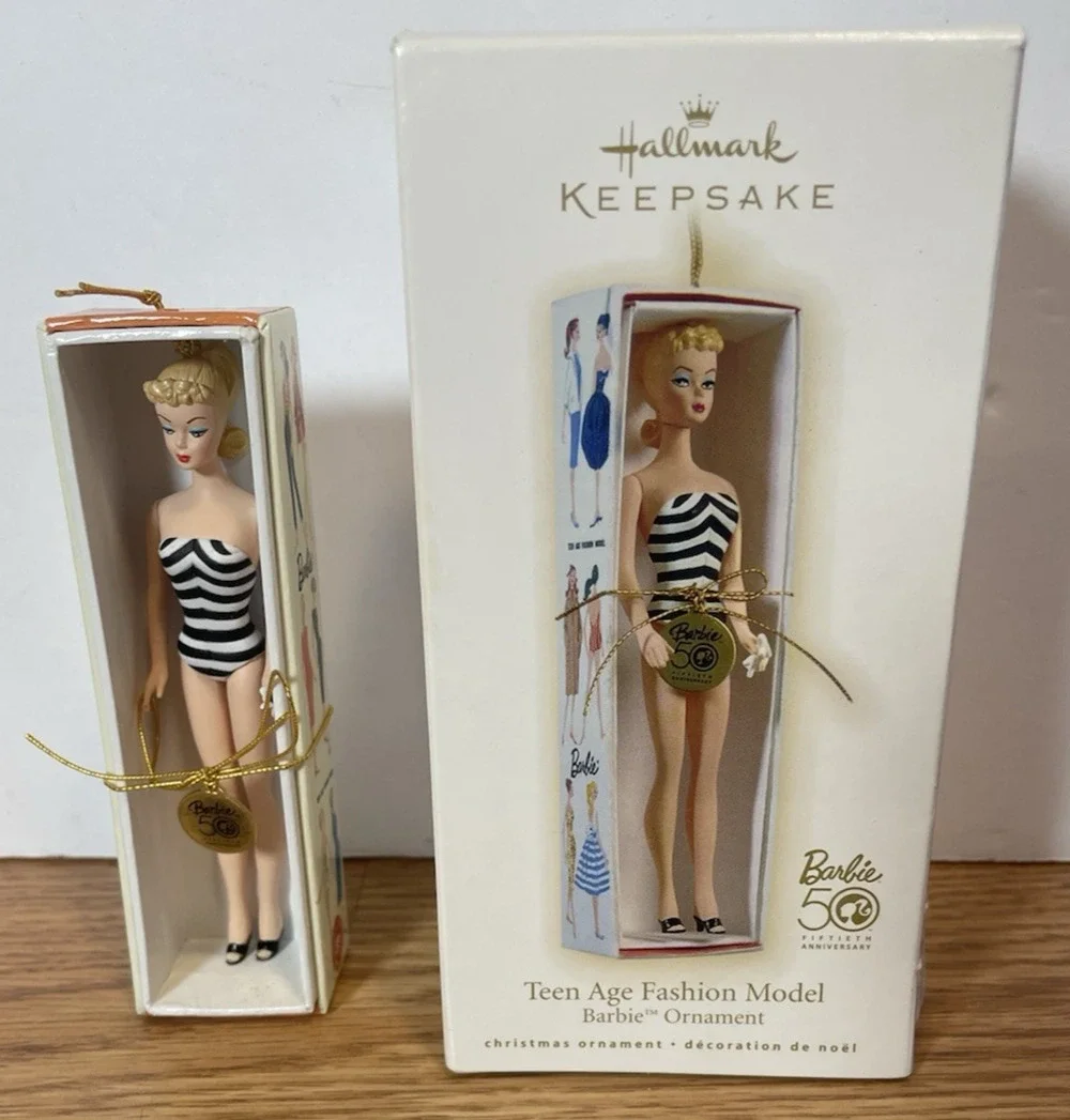 Hallmark Keepsake Ornaments BARBIE TEEN AGE Fashion Model 50th Anniversary New